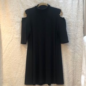 Clara sun woo black cold shoulder dress